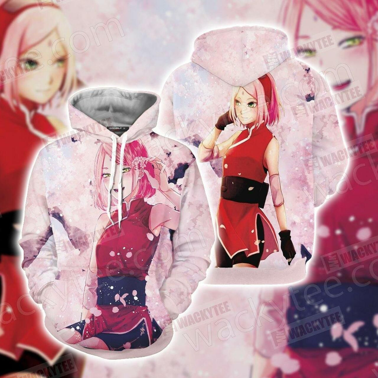 Naruto Sakura Haruno Unisex 3D All Over Print Hoodie & Zip Hoodie