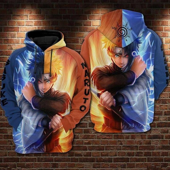 Uchiha Sasuke And Naruto Full Printing Hoodie 3d Hoodie