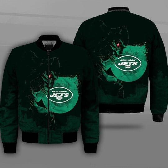 New York Jets Green Skull Bomber Jacket