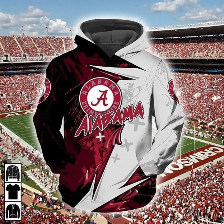 Alabama Crimson Tide For Football Lover 3D All Over Print Hoodie & Zip Hoodie