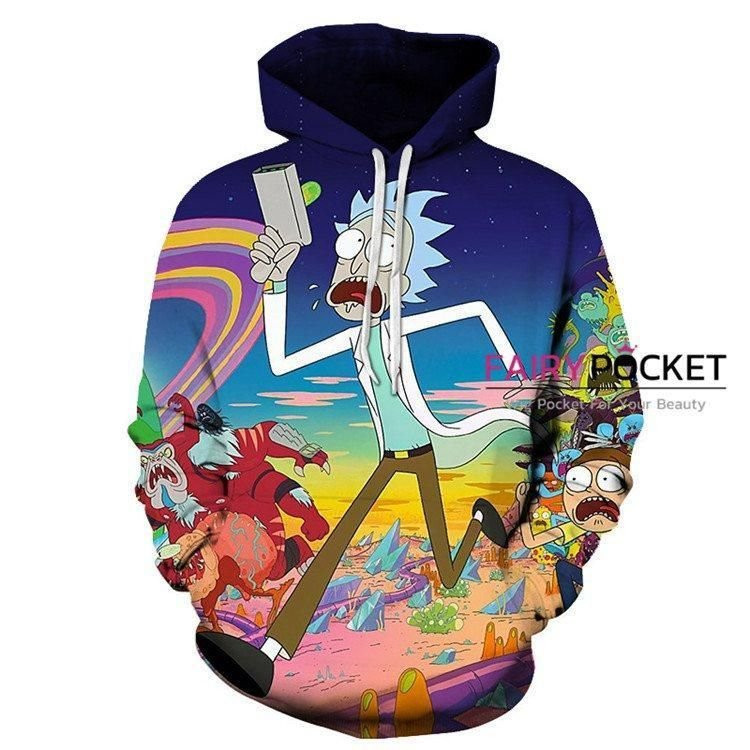 Rick and Morty All in One 3D All Over Print Hoodie & Zip Hoodie