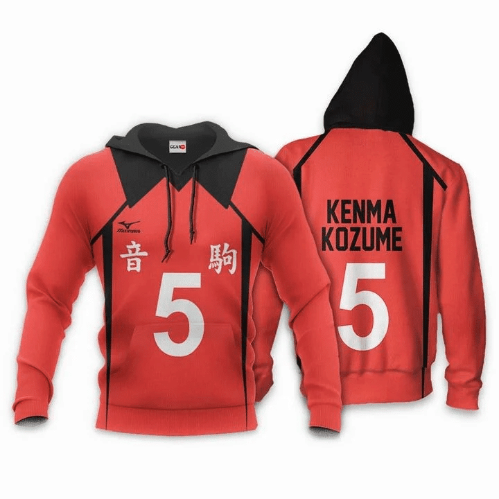 Nekoma Kenma Kozume Haikyuu Number 5 3d Hoodie Zip Hoodie