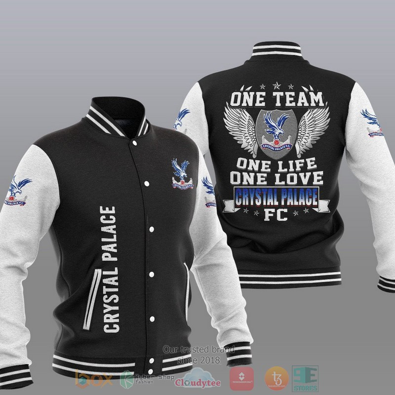 Crystal Palace FC Black One Team Baseball Jacket