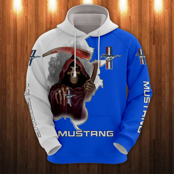 Death Ford Mustang Sport Car 7k419   Cartoon 3d Hoodie Zip Hoodie 1313