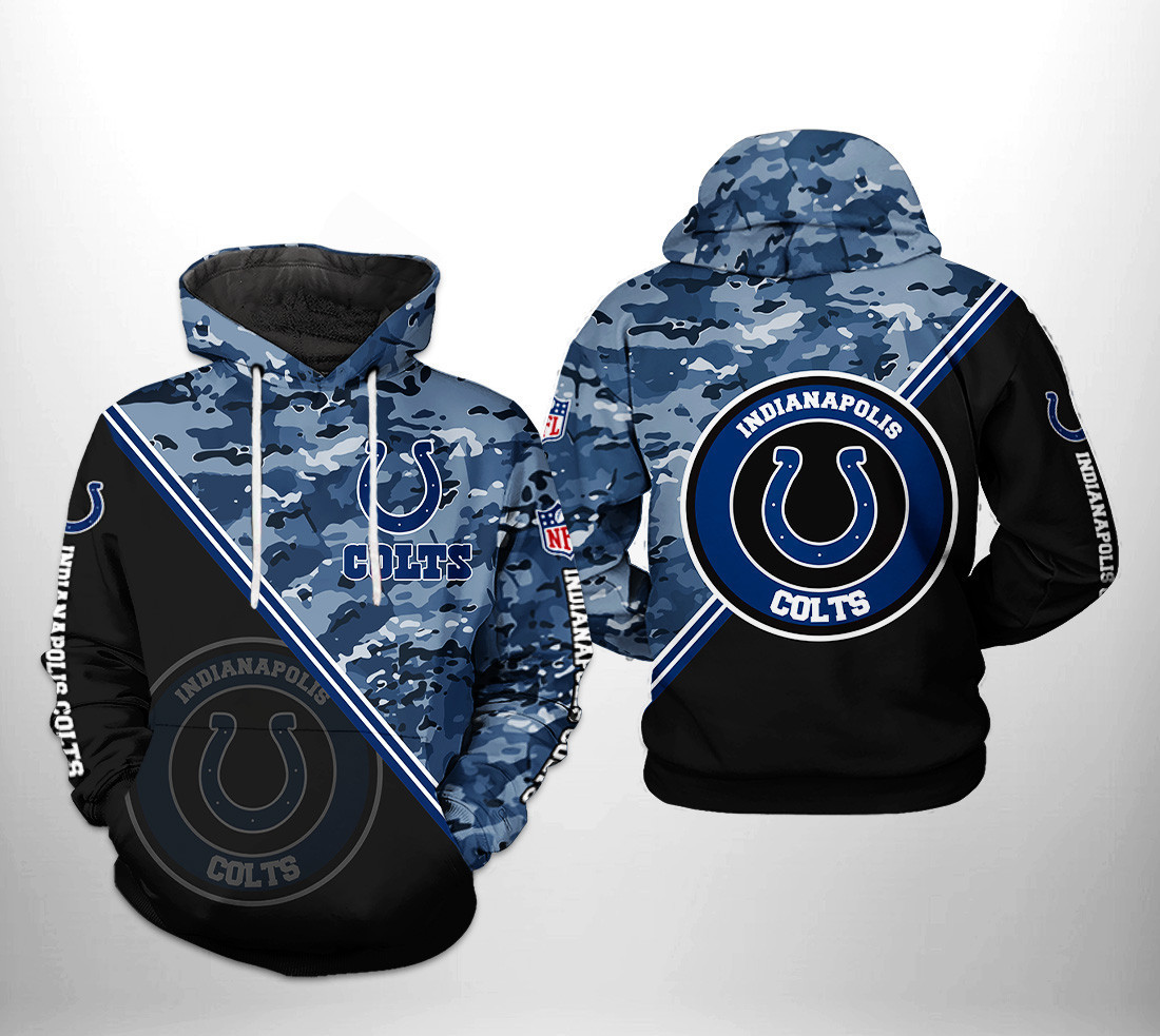 Indianapolis Colts Camo Team 3D All Over Print Hoodie & Zip Hoodie