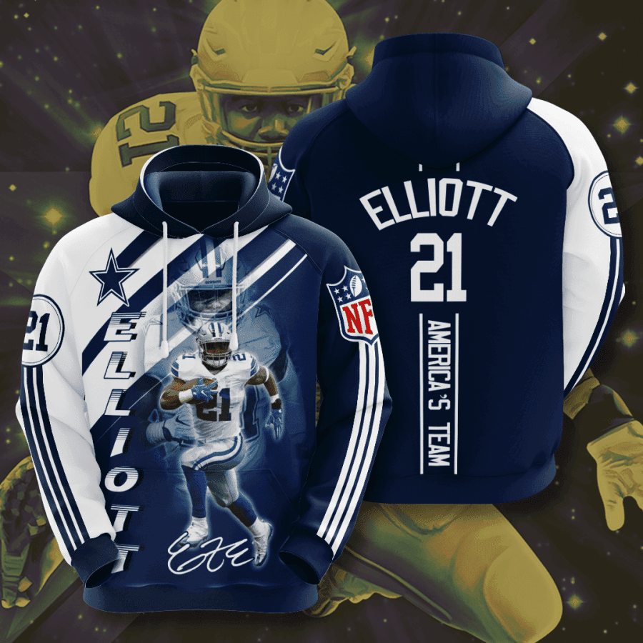 Cowboys Ezekiel Elliott 3D All Over Print Hoodie & Zip Hoodie