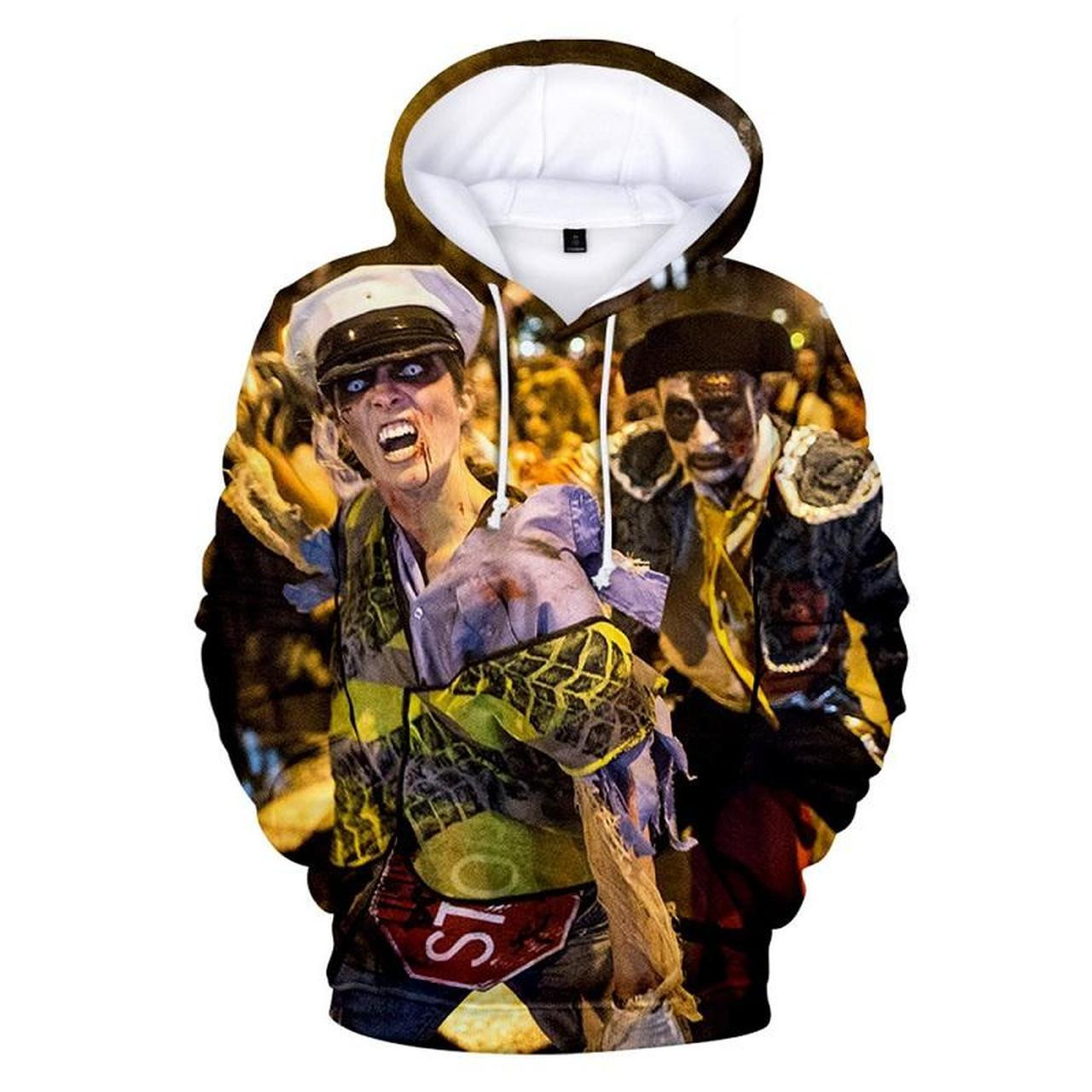 Halloween Zombie Print Unisex 3D All Over Print Hoodie & Zip Hoodie