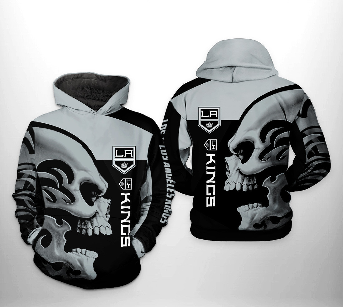 Los Angeles Kings Skull 3D All Over Print Hoodie & Zip Hoodie