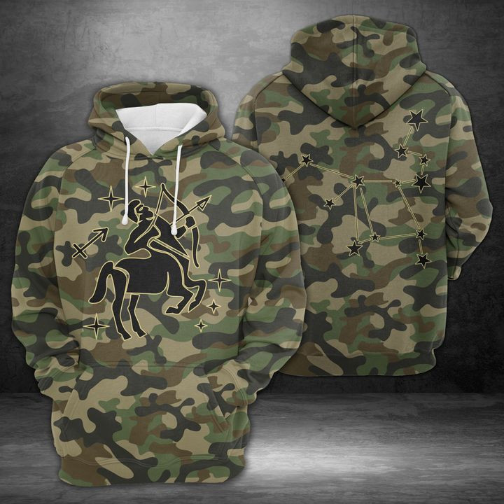 Sagittarius Horoscope Camo 3D All Over Print Hoodie & Zip Hoodie