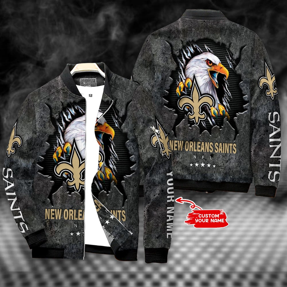 New Orleans Saints Personalized Bomber Jacket BG925