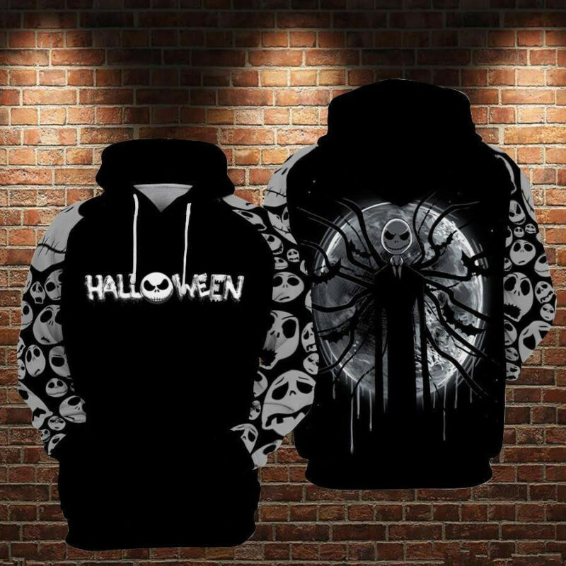 Halloween Jack Skellington Slender Man Black 3d Hoodie Zip Hoodie