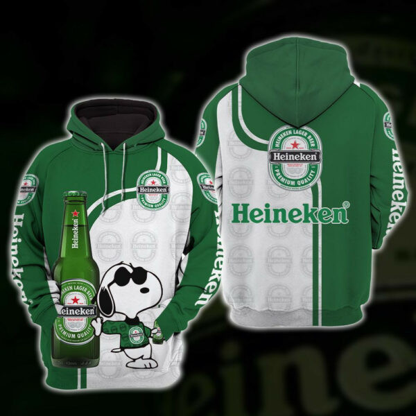 Snoopy Heineken 3d All Over Print Hoodie 2098