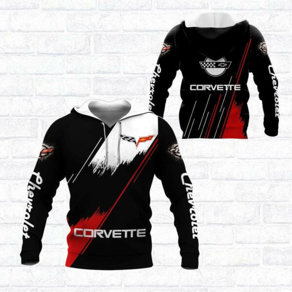 Chevrolet Corvette Shirt 778, 3d Hoodie Zip Hoodie 457