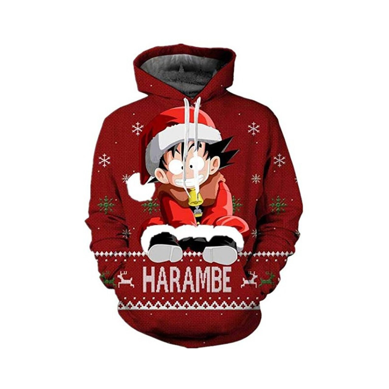 Dragon Ball Z Goku Christmas 3D All Over Print Hoodie & Zip Hoodie
