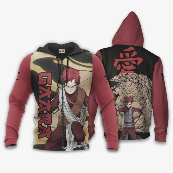 Gaara Naruto Anime 3k386 Cartoon 3d Hoodie Zip Hoodie 1506
