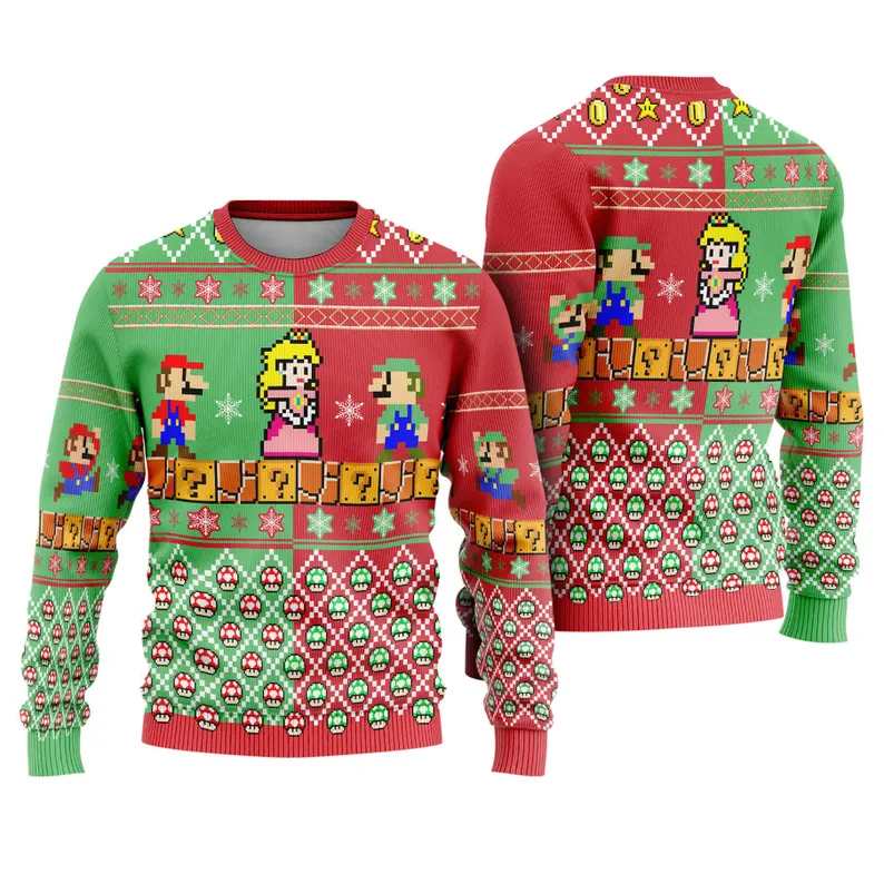 Super Mario Bros Ugly Christmas Sweater