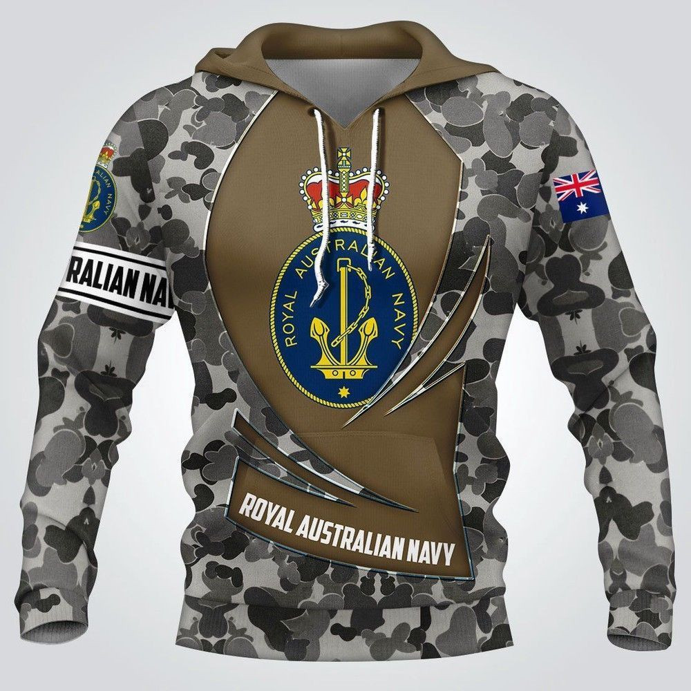 Royal Australian Navy 3D All Over Print Hoodie & Zip Hoodie
