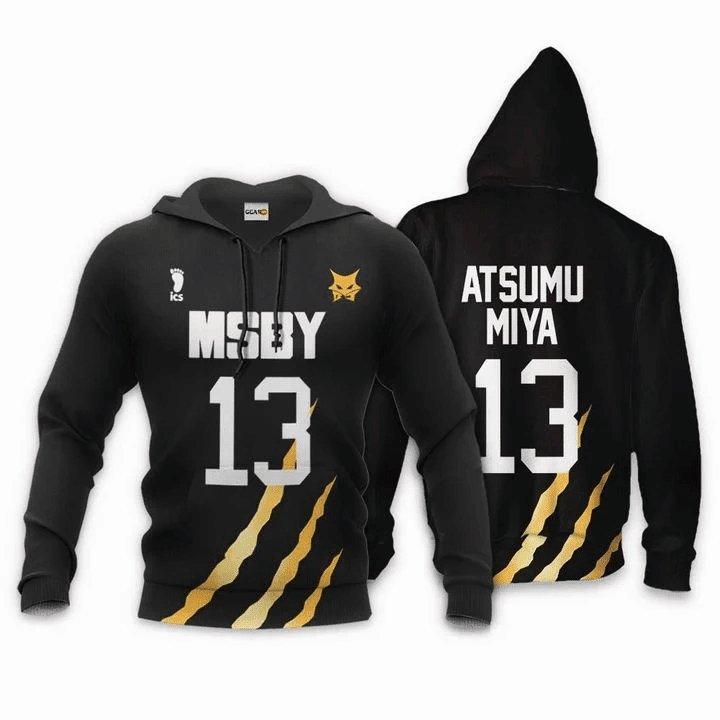 Msby Atsumu Miya Haikyuu Number 13  3d Hoodie Zip Hoodie