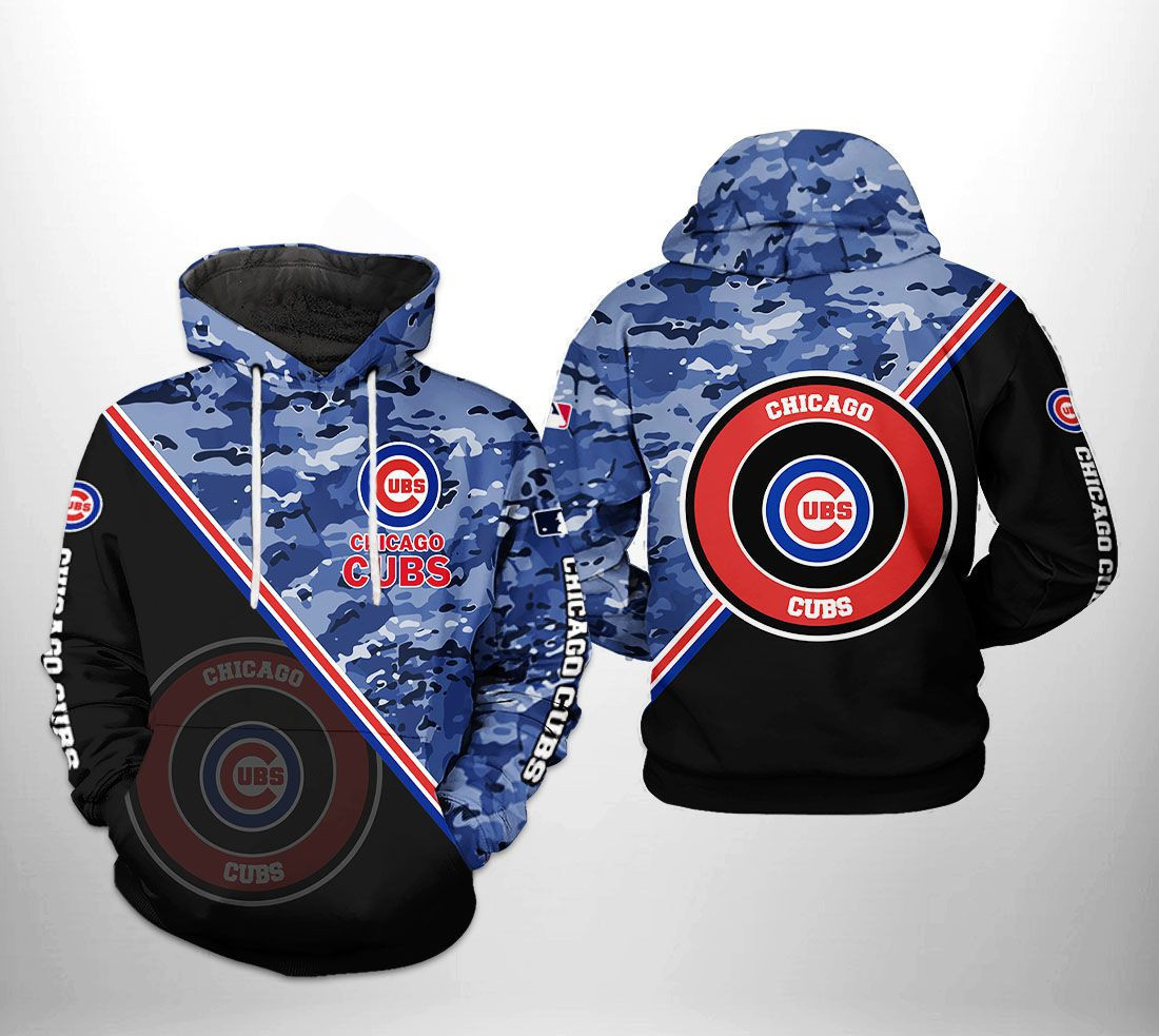 Chicago Cubs MLB Camo Team 3D All Over Print Hoodie & Zip Hoodie
