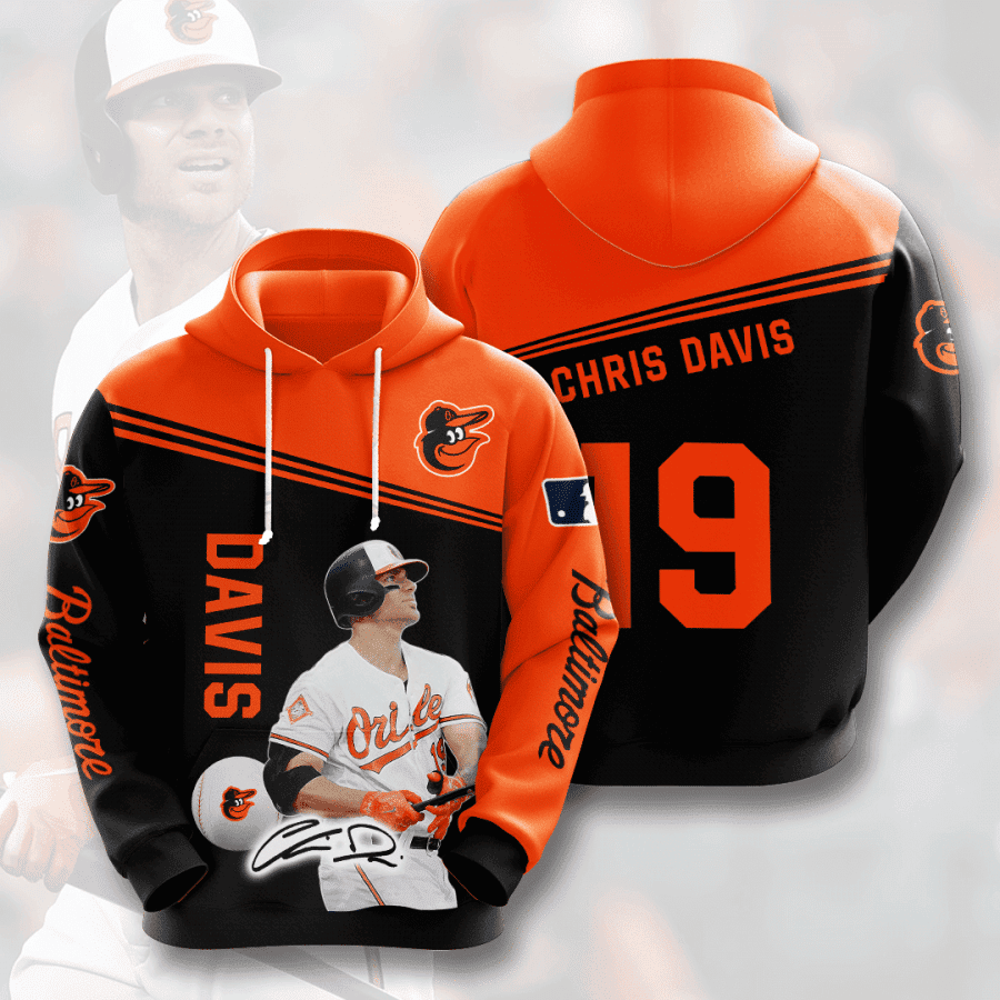 BALTIMORE ORIOLES Chris Davi 3D All Over Print Hoodie & Zip Hoodie