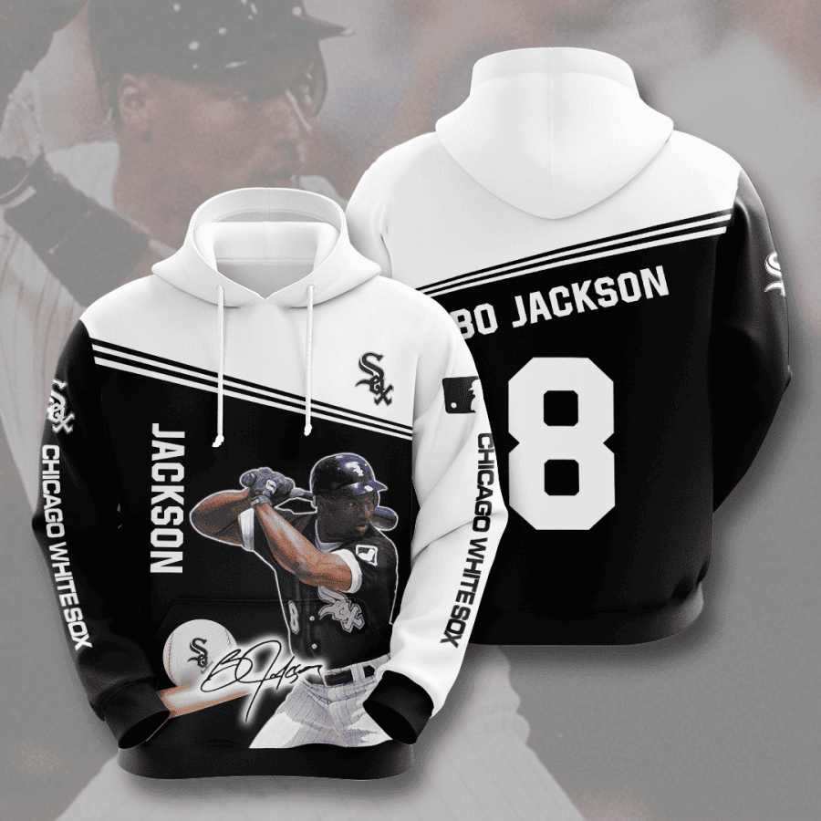 CHICAGO WHITE SOX Bo Jackson 3D All Over Print Hoodie & Zip Hoodie