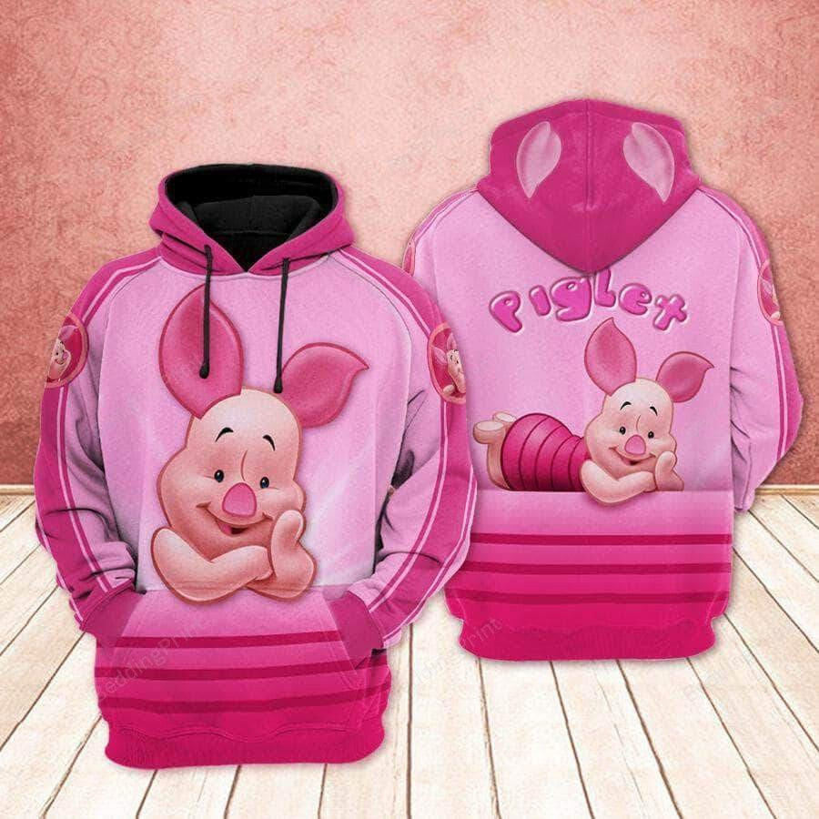 Piglet Winnie-the-pooh, Cute Piglet All Over Print Hoodie 120
