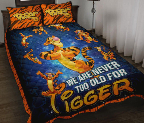 WTP Bedding Set DN We Are Never Too Old For Tigger Duvet Covers Blue