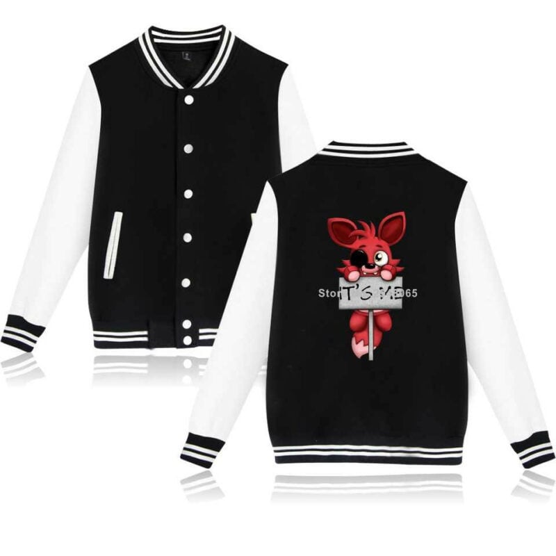 It’s Me Kawaii Five Nights At Fnaf Plush Foxy Men Baseball Jacket Man Kids Women Clothing Streetwear Boy Hoodie Sweatshirt