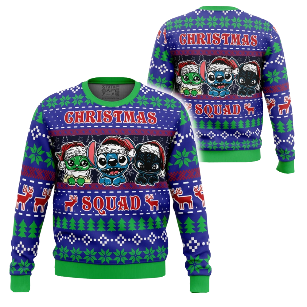 Stitch Christmas Squad Ugly Christmas Sweater 2025