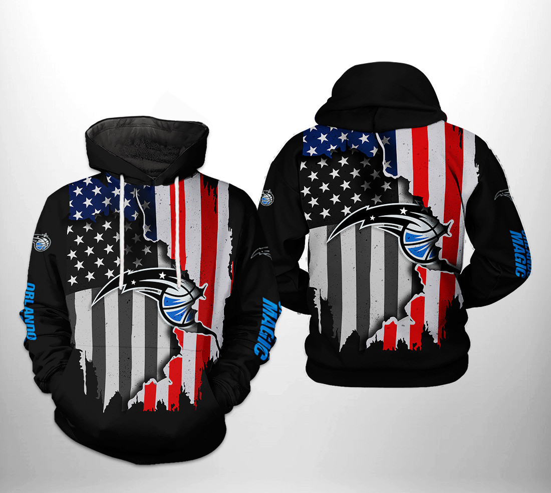 Orlando Magic US Flag Team 3D All Over Print Hoodie & Zip Hoodie
