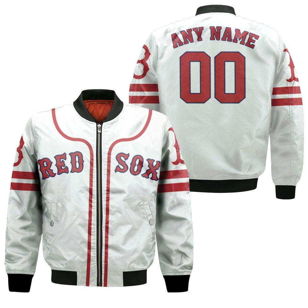 Boston Red Sox Custom Name Number Bomber Jacket V2