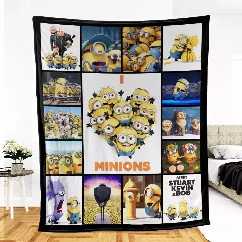 Minions Blanket Despicable Me Cartoon Movies Fleece Sherpa Blanket
