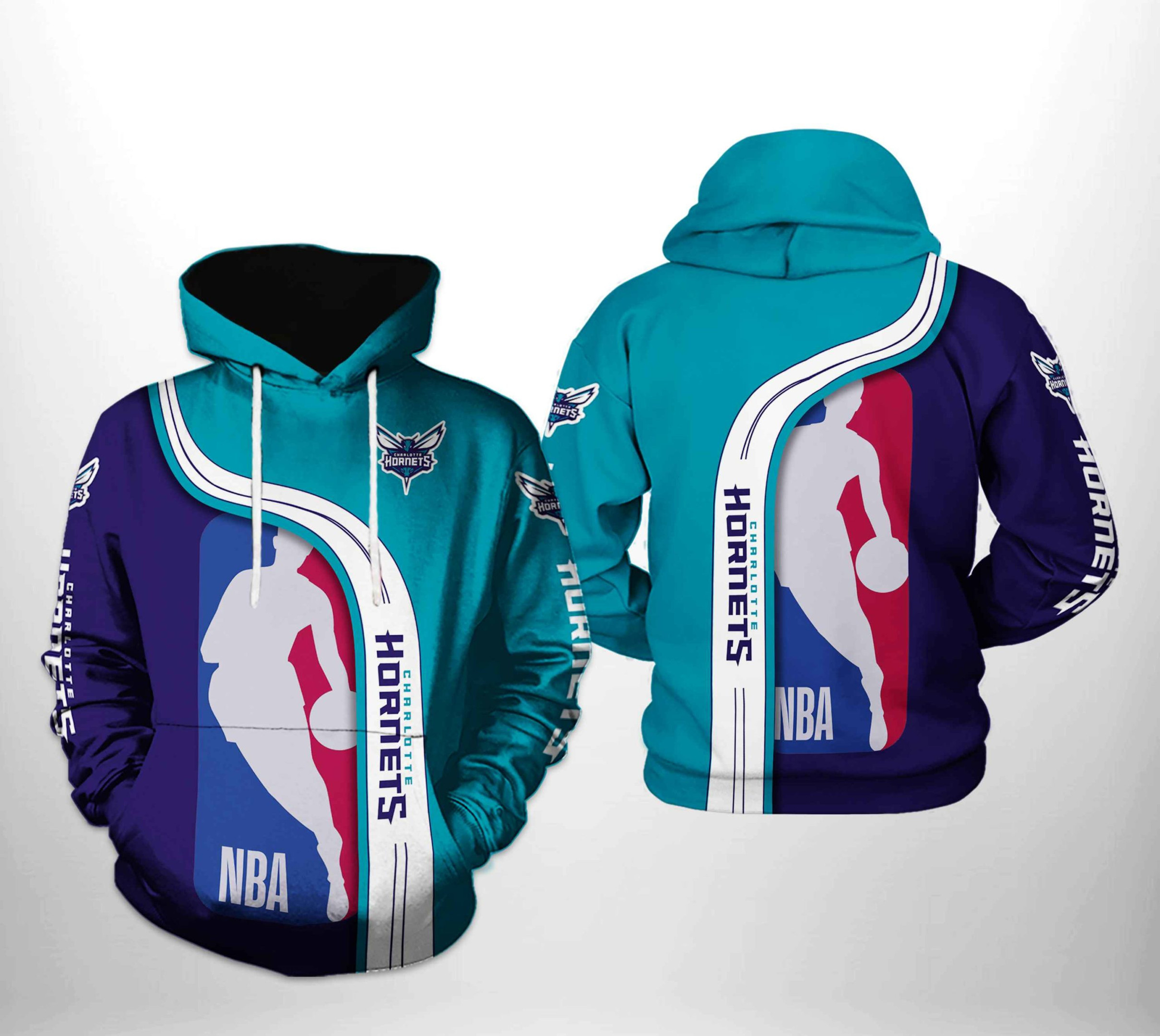 Charlotte Hornets Team 3D All Over Print Hoodie & Zip Hoodie