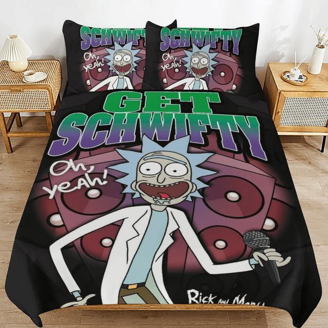 Rick And Morty Bedding Set Rick And Morty Talking In The Mic Duvet Covers