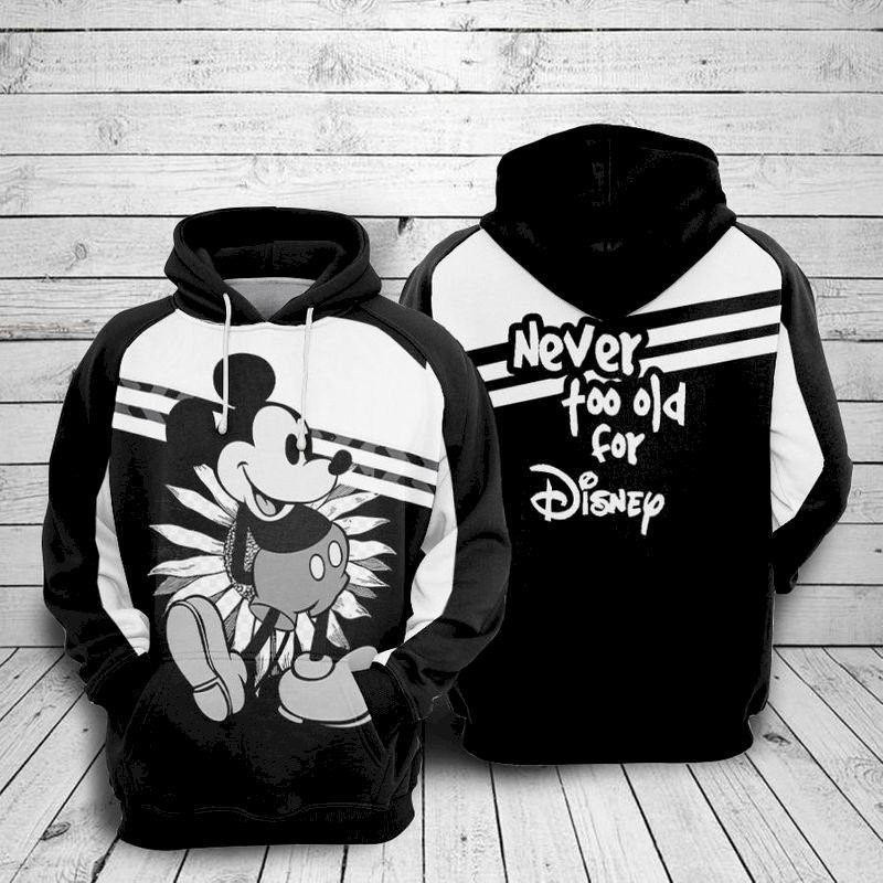 Walt Mickey Mouse, Never Too Old For Ver15 Aop Hoodie