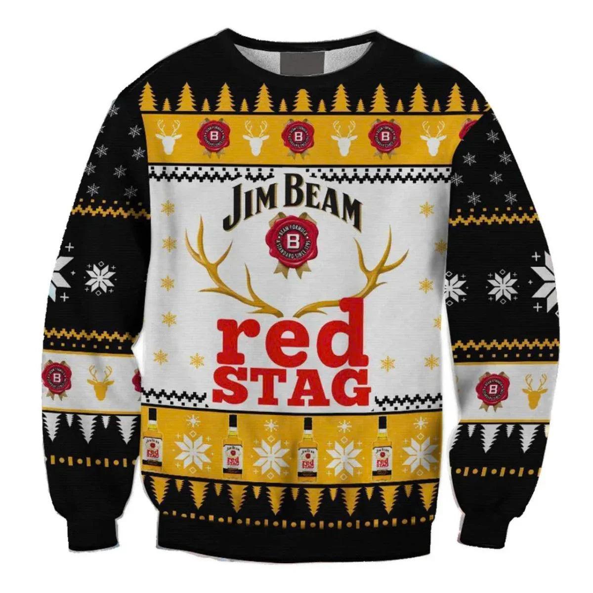 Jim Beam Reindeer Ugly Christmas Sweater