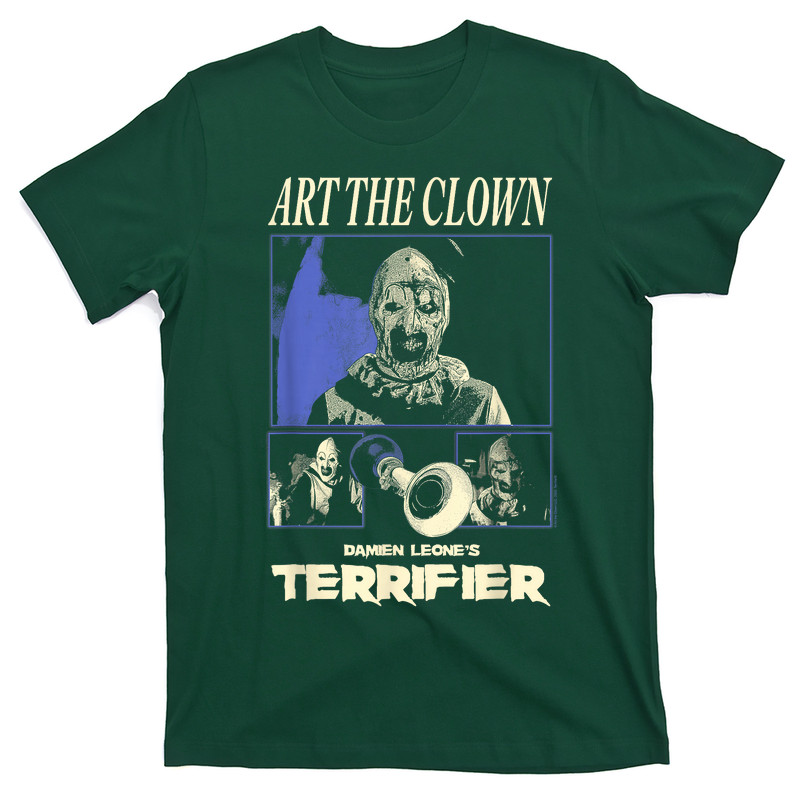 Terrifier Art The Clown Black And White Panels Horror Movie T-Shirt