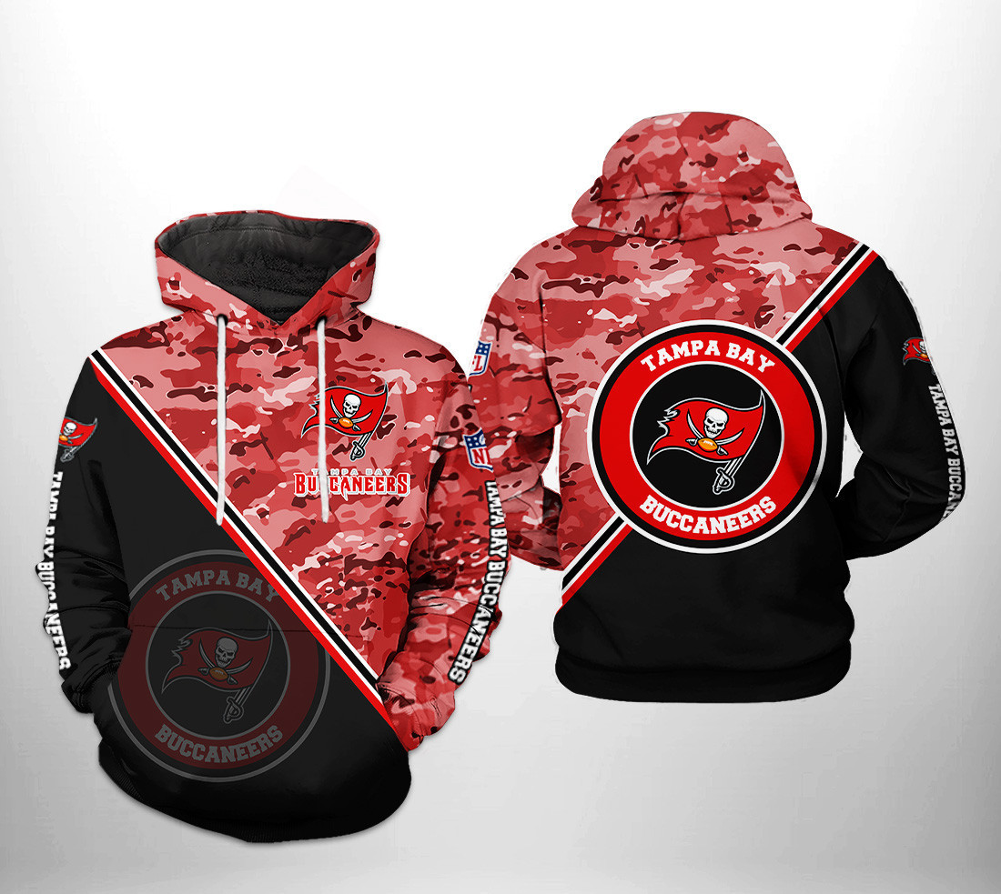 Tampa Bay Buccaneers Camo Team 3D All Over Print Hoodie & Zip Hoodie