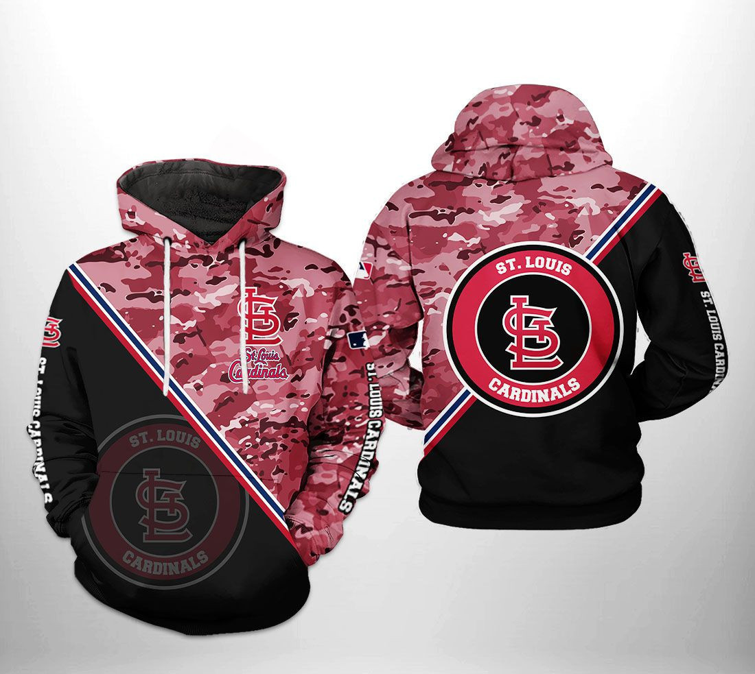 St. Louis Cardinals MLB Camo Team 3D All Over Print Hoodie & Zip Hoodie