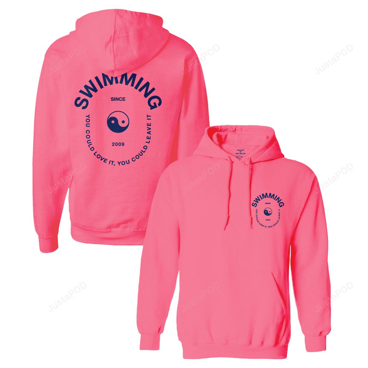 SWIMMING YIN YANG 3D All Over Print Hoodie & Zip Hoodie