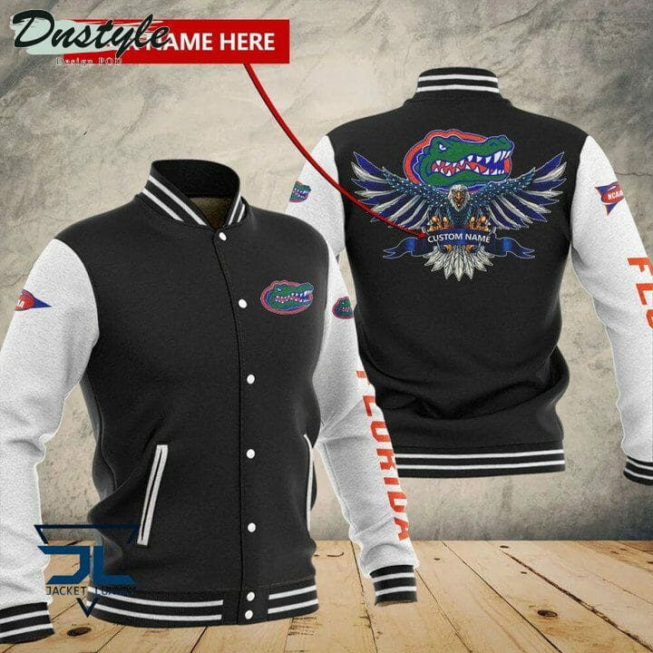 Florida Gators Custom Name Black Baseball Jacket