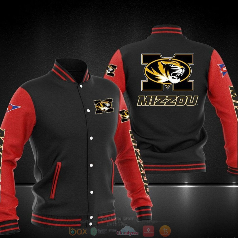 Missouri Tigers Black Red Baseball Jacket