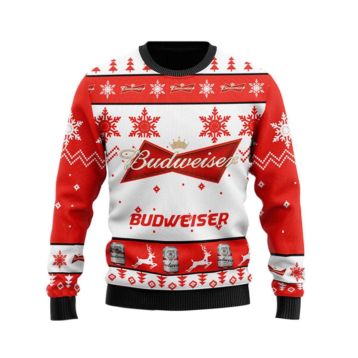Xmas Budweiser Ugly Christmas Sweater