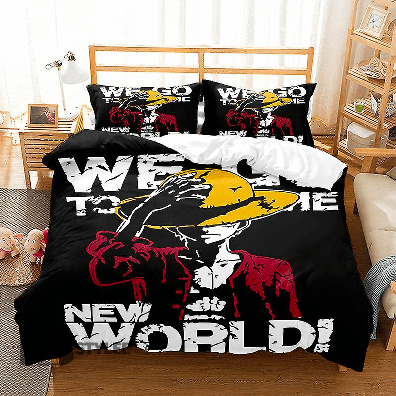 One Piece Bedding Set Luffy We Go To The New World Duvet Covers