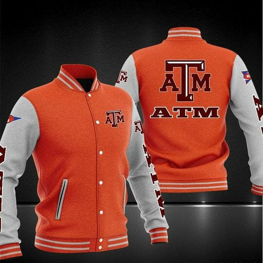 Texas A&M Aggies Orange Baseball Jacket