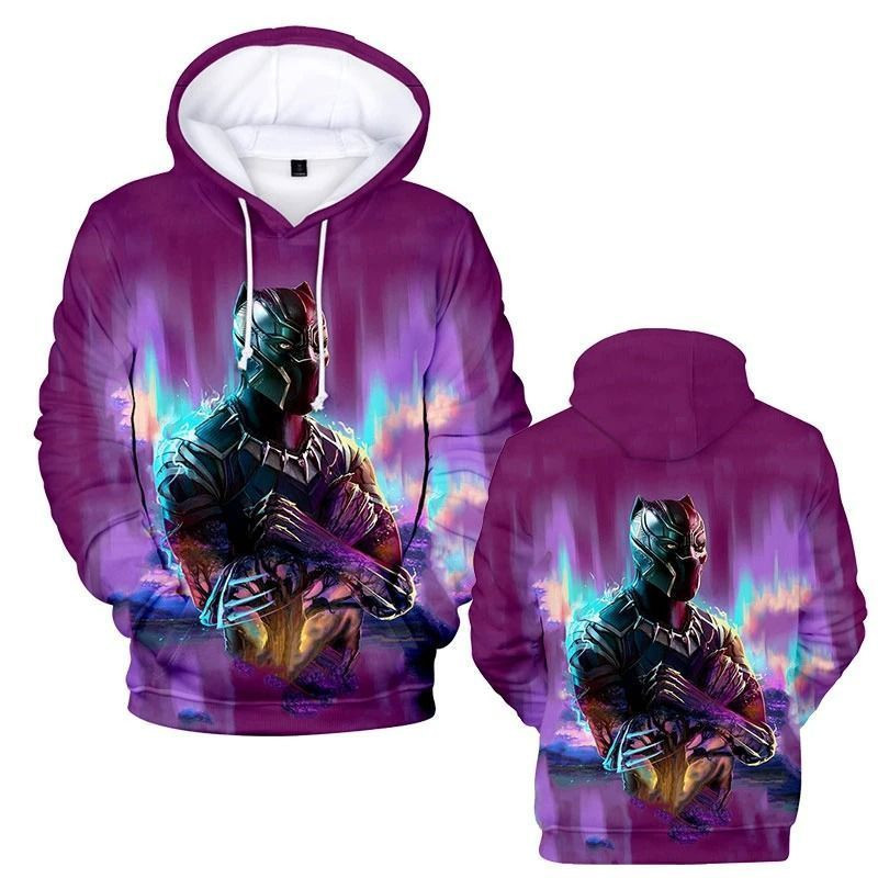 Black Panther Wakanda Forever Over Print 3d Hoodie Zip Hoodie