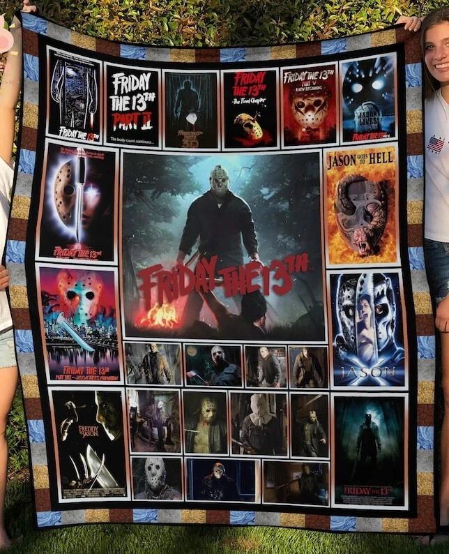 Friday The 13th Blanket  Jason Voorhees Soft Fleece Sherpa Blanket