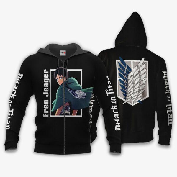 Eren Jeager Attack On Titan Anime 3k390 Cartoon 3d Hoodie Zip Hoodie 18
