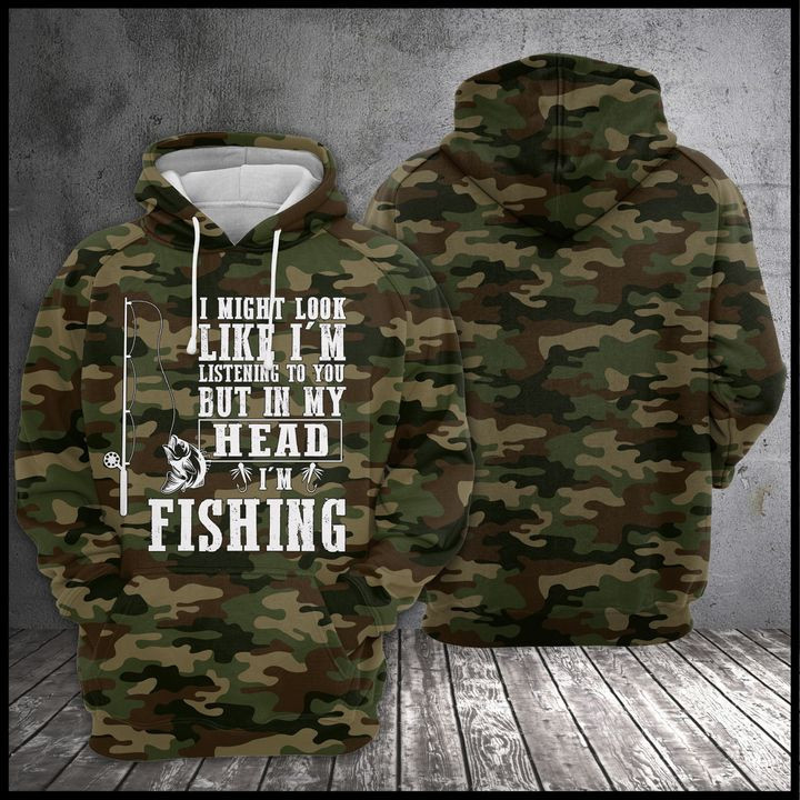 Im Fishing Camo 3D All Over Print Hoodie & Zip Hoodie