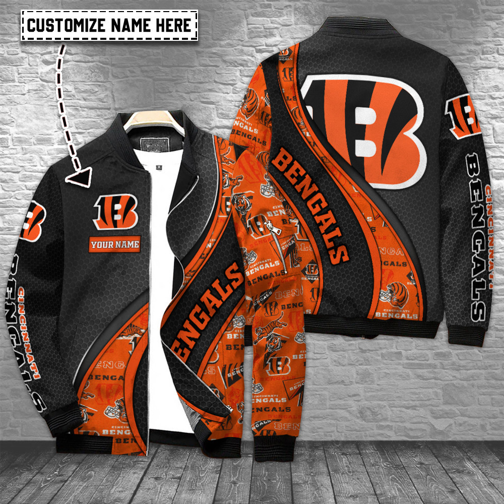 Cincinnati Bengals Personalized Bomber Jacket BG659